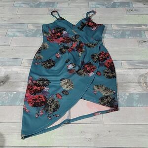 TRAC Floral Print Dress sz Large NWT